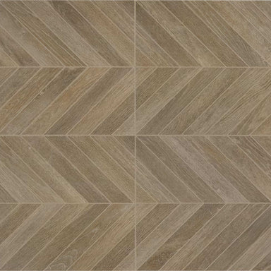 Trellis Oak in Brown Blend Rectangle Chevron Tile