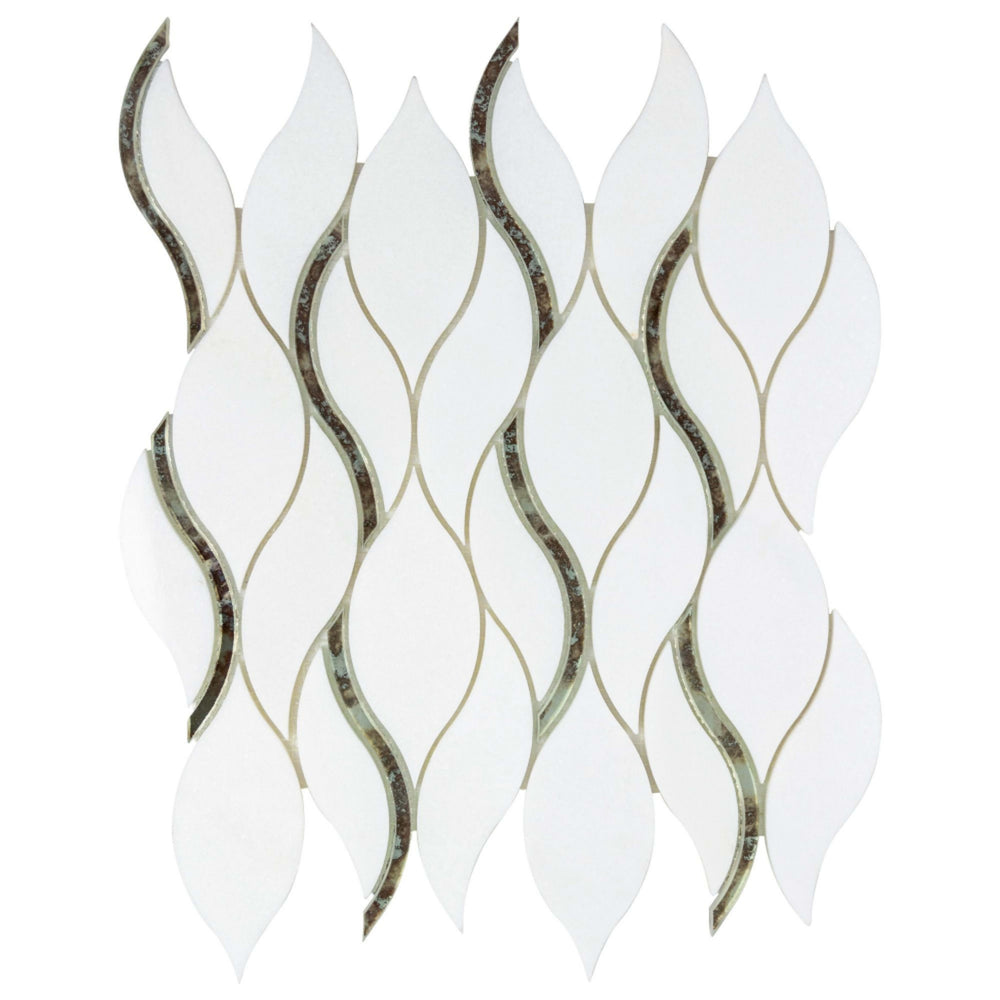 Dazzle in Symmetry Silver Glass Tile