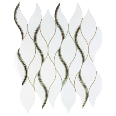 Dazzle in Symmetry Silver Glass Tile