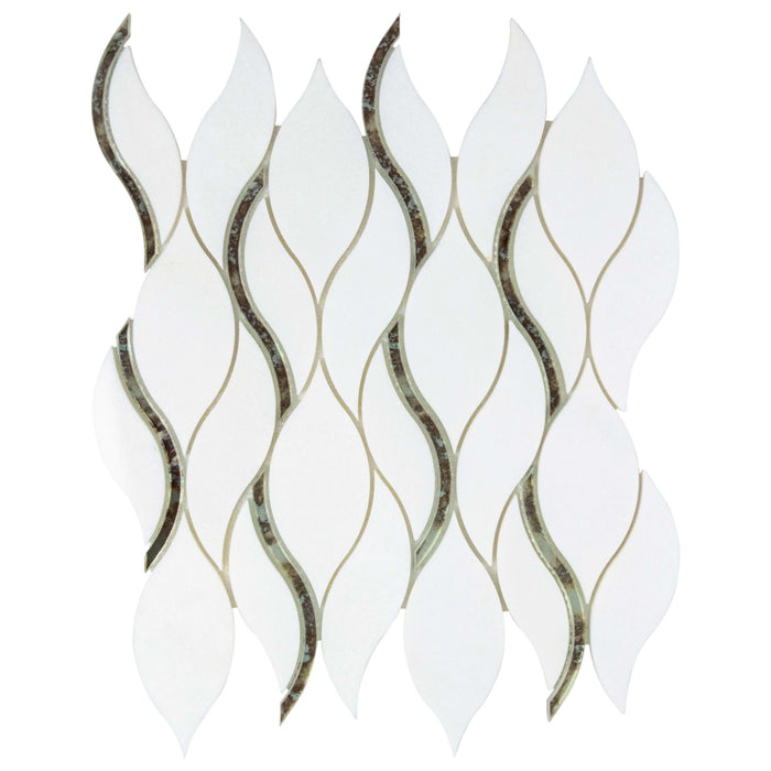 Dazzle in Symmetry Silver Glass Tile