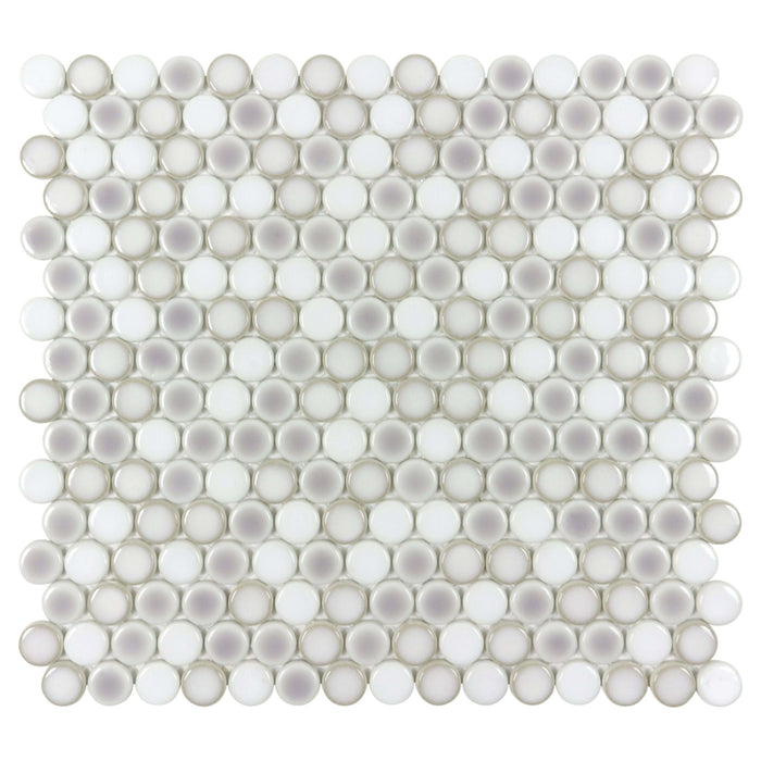 Watercolors in Misty Harbor Glass Tile