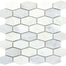 Marble Winter Frost in Winter Frost Hexagon Wide Mosaic - Mesh Mosaic Natural Stone