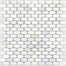 Marble Winter Frost in Winter Frost Oval Mosaic - Mesh Mosaic Natural Stone