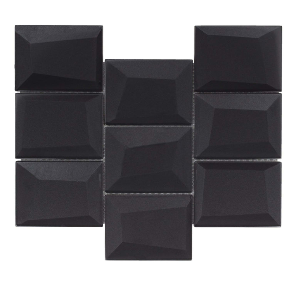 Monet Magic in Smokey Blocks Glass Tile