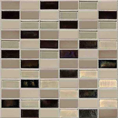 Coastal Keystones in Sunset Cove 2 X 1 Straight-Joint Mosaic Glass Tile