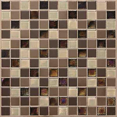 Coastal Keystones in Treasure Island Blend 1 X 1 Mosaic Glass Tile