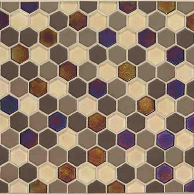 Coastal Keystones in Treasure Island Hexagon Mosaic Glass Tile