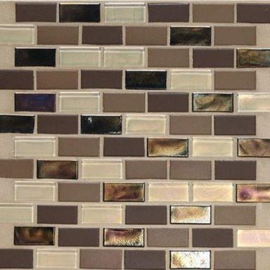 Coastal Keystones in Treasure Island 2 X 1 Straight-Joint Mosaic Glass Tile