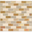 Coastal Keystones in Island Harvest 2 X 1 Brick-Joint Mosaic Glass Tile