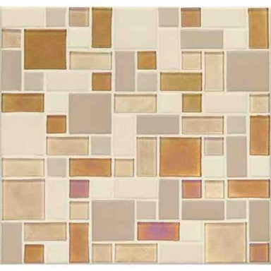 Coastal Keystones in Island Harvest Block Random Mosaic Glass Tile
