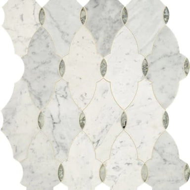 Lavaliere in Carrara White/Antique Mirror Romantique Tile